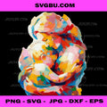 My Whole Heart PNG, Colorful Abstract Mother and Baby Art Print Design