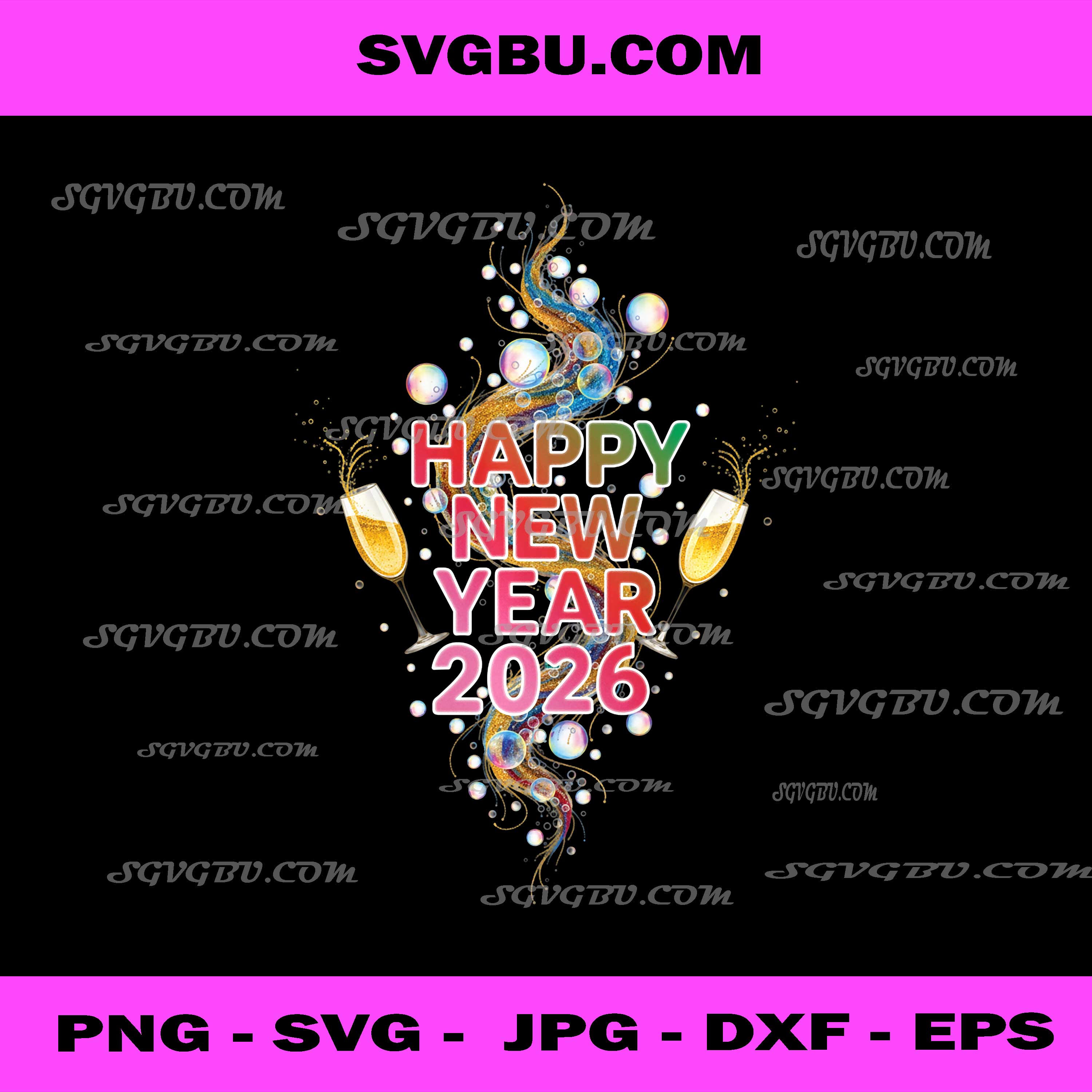 Happy New Year 2026 PNG, New Year 2026 PNG