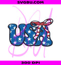 USA Coquette PNG, Fourth Of July PNG, Coquette Bow PNG