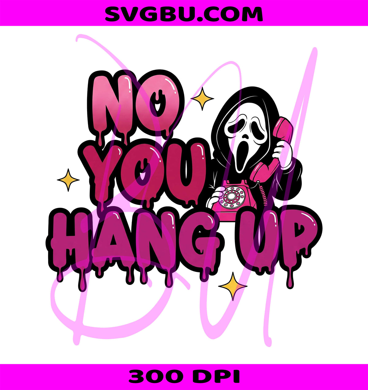 No You Hang Up PNG, Retro Horror PNG, Halloween Ghostface PNG
