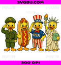 Funny Silly Goose 4th Of July USA PNG, 250th American Flag PNG