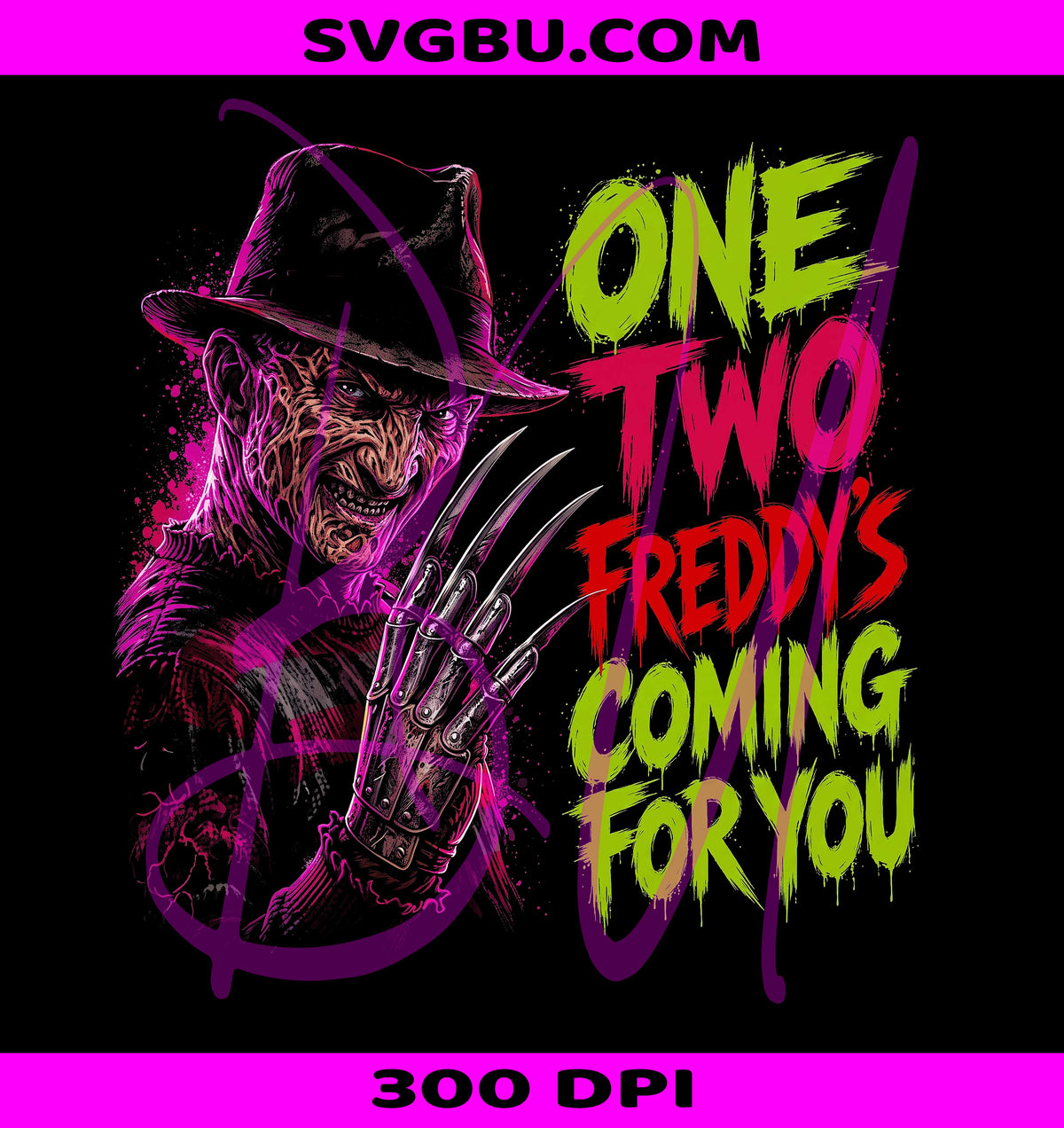 One Two Coming For You PNG, Horror Villain PNG, Scary Slasher PNG