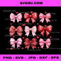 Valentines Day Hearts Leopard Coquette Bow PNG, Leopard Valentine PNG