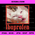 Ibuprofen Cat PNG, Funny Meme Cat PNG, Sarcastic Aesthetic Cat Art PNG
