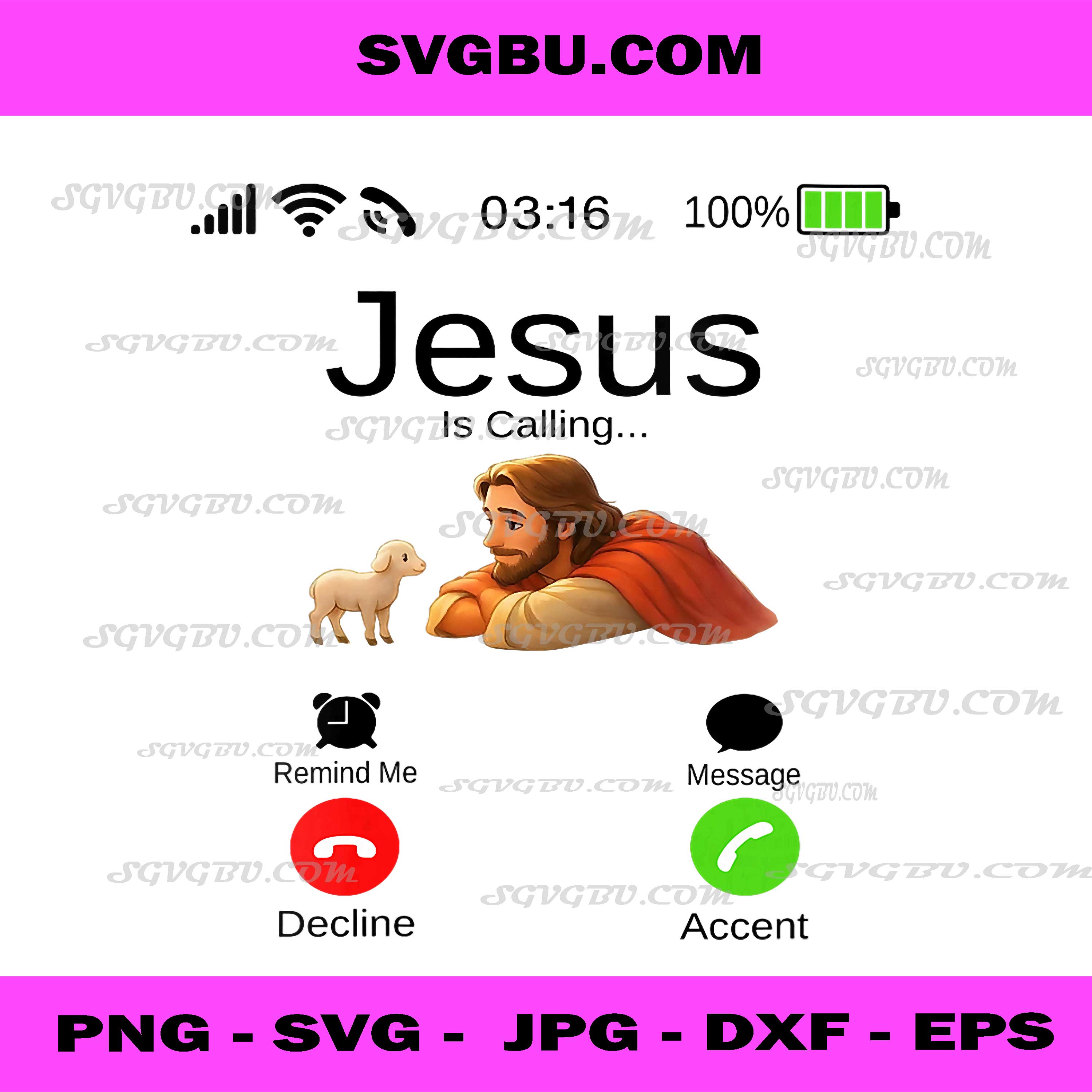 Jesus is Calling You, God is Calling I Jesus Christian Retro PNG