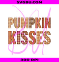 Pumpkin Kisses PNG, Fall Patchwork PNG, Cozy Farmhouse PNG