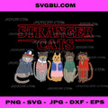 Stranger Cats PNG, Funny Parody Cat PNG, Retro Horror Movie Cats PNG
