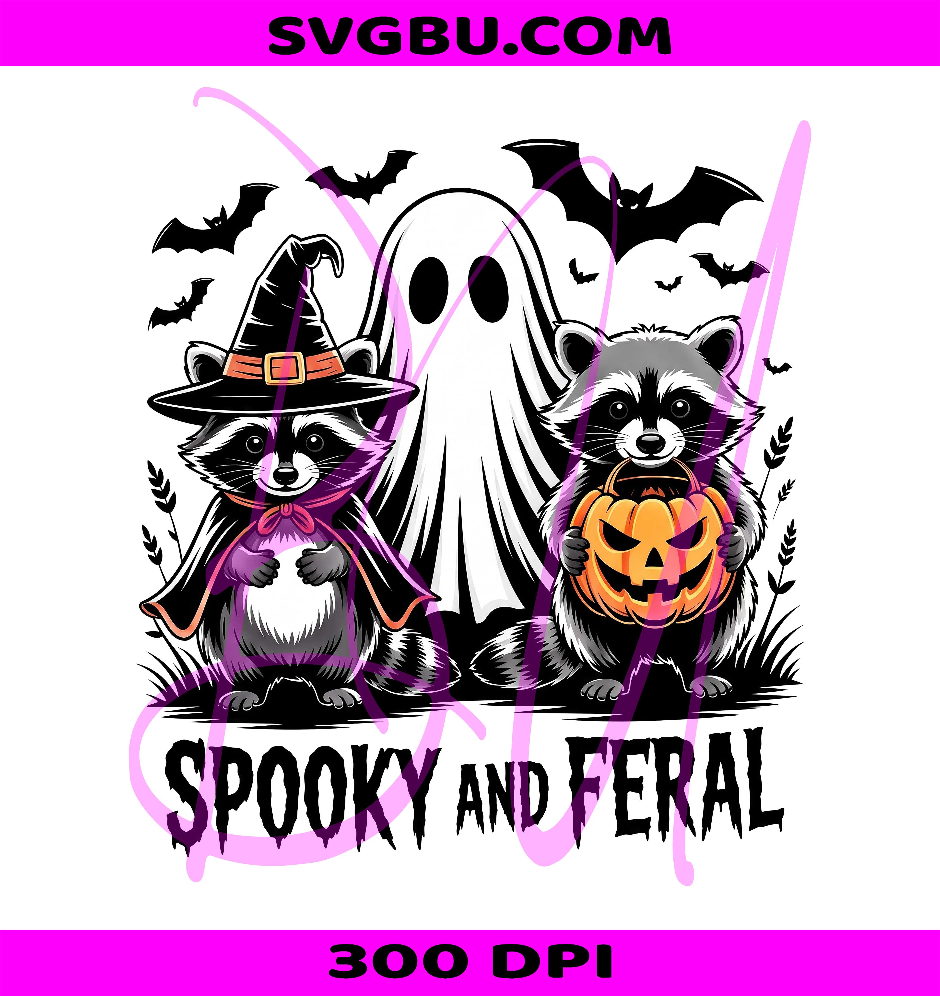 Spooky Feral Raccoon PNG, Halloween Raccoon PNG, Creepy Cute Ghost PNG