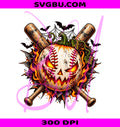 Halloween Baseball PNG, Pumpkin Baseball PNG, Spooky Baseball PNG