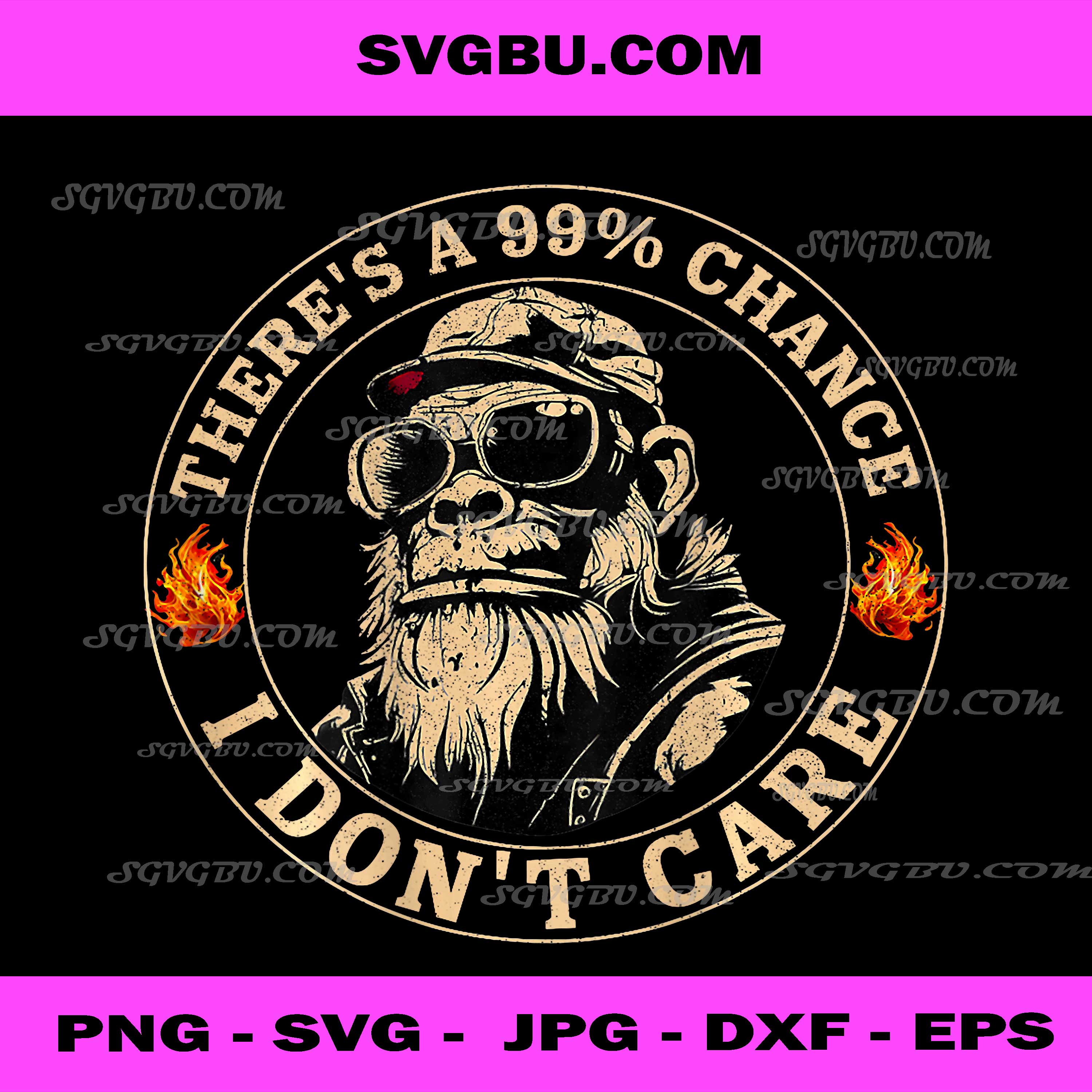 I Don't Care Gorilla PNG, Sarcastic Monkey PNG, Biker Gorilla Art PNG