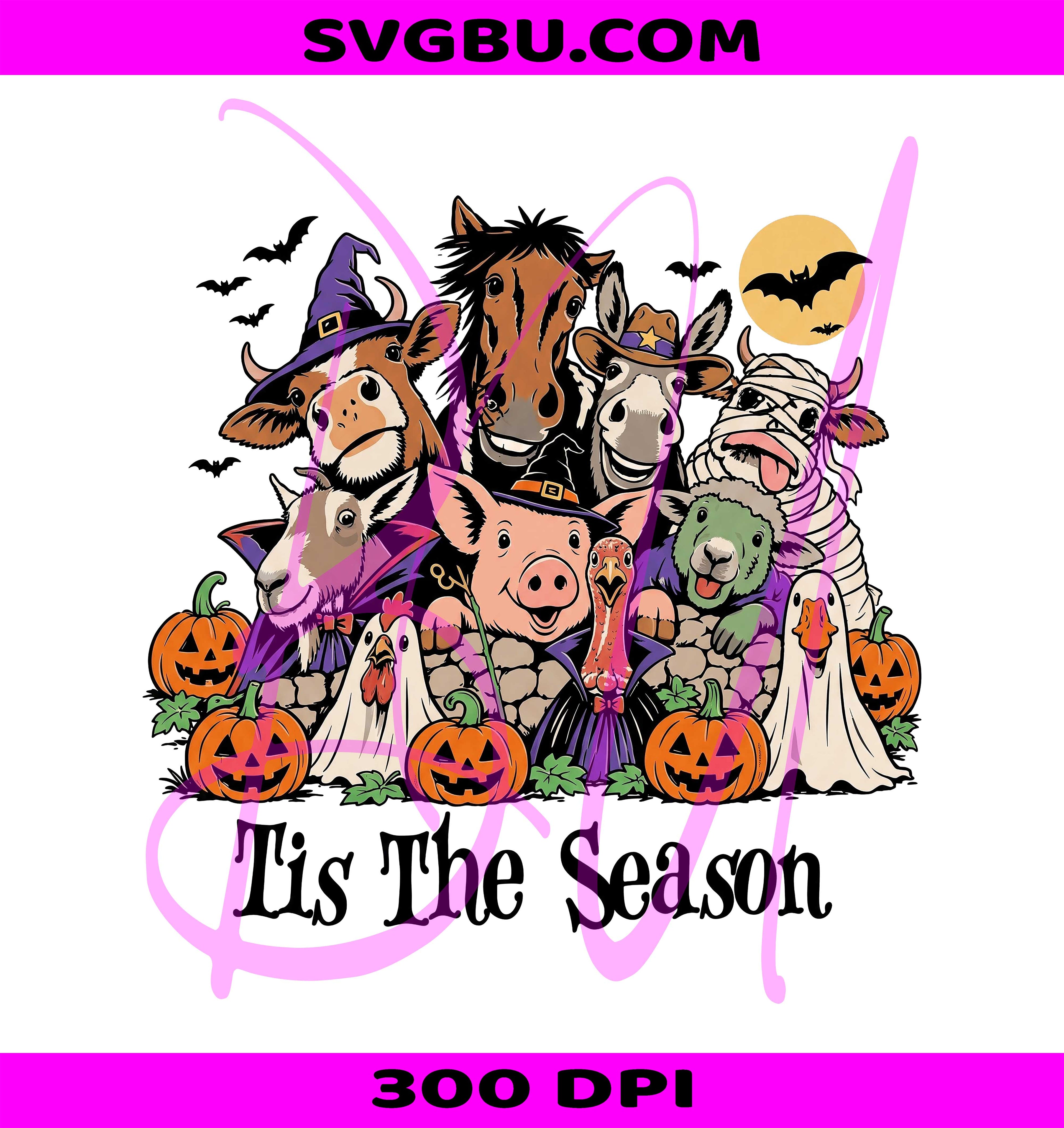 Halloween Farm Animals PNG, Tis The Season PNG, Barnyard Animal PNG