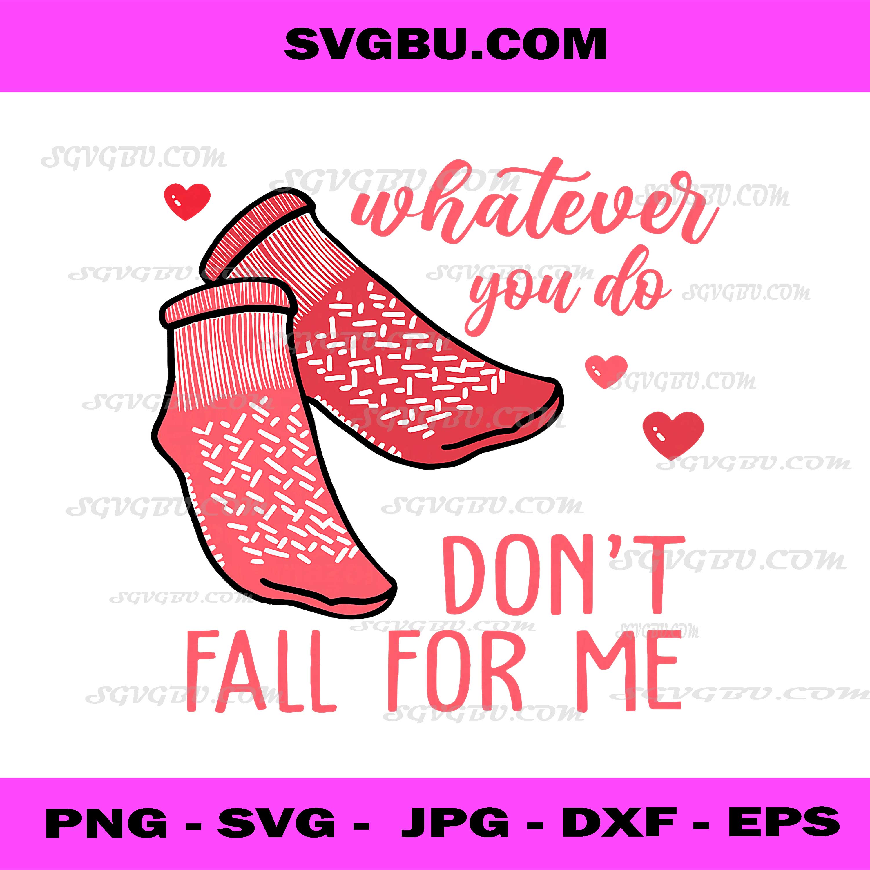 Whatever You Do Don't Fall for Me PNG, RN PCT CNA Nurse Valentine PNG