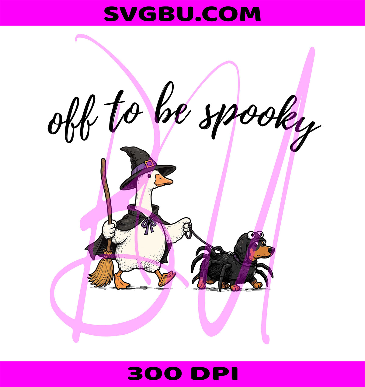 Off To Be Spooky PNG, Dachshund Witch Goose PNG, Halloween Dog PNG