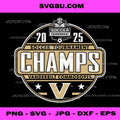 Vanderbilt Commodores SEC Champs 2025 Women's Soccer PNG