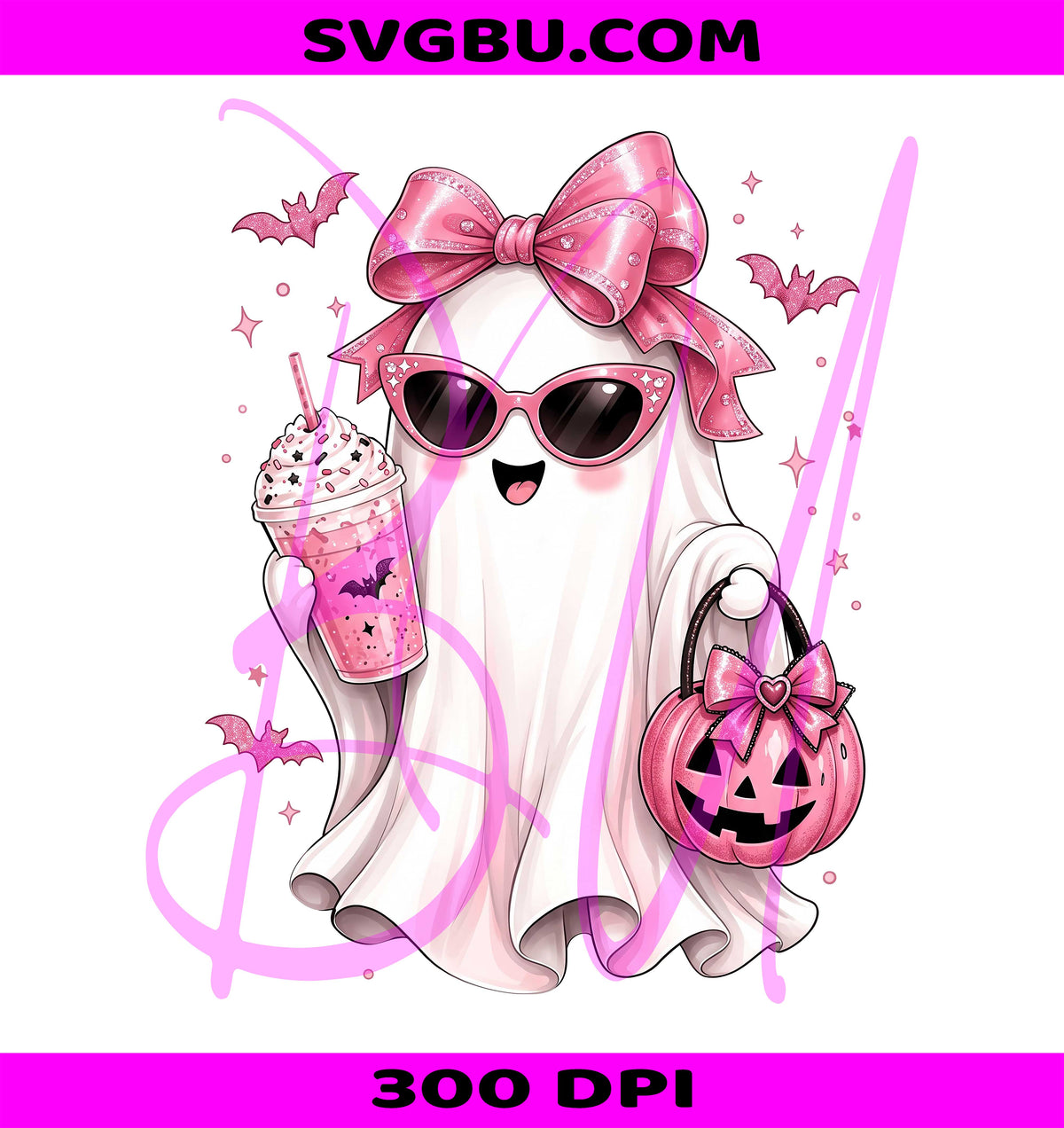 Pink Ghost PNG, Cute Spooky Season PNG, Pastel Goth PNG