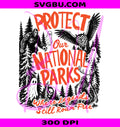 Protect National Parks PNG, Funny Halloween PNG, Retro Spooky PNG