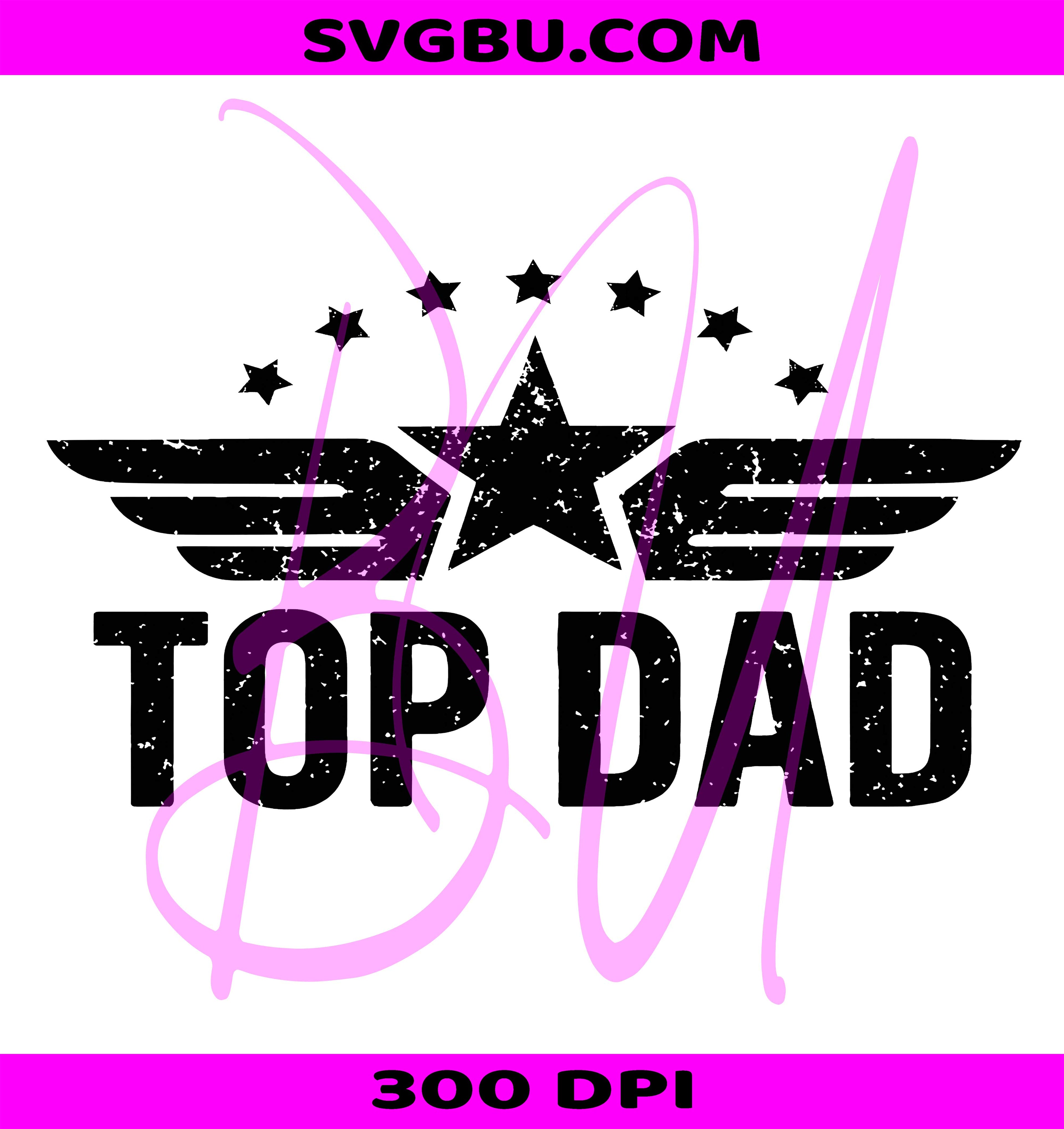 Top Dad Wings Distressed PNG, Retro Father Fighter Pilot Design PNG