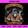Gorilla Smoking Cigar PNG, Whiskey Lover PNG, Funny Animal Bar Art PNG