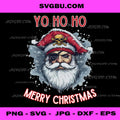 Yo Ho Ho Pirate Santa PNG, Funny Merry Christmas PNG