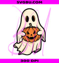 Retro Ghost PNG, Ghost Pumpkin PNG, Halloween Ghost Clipart PNG