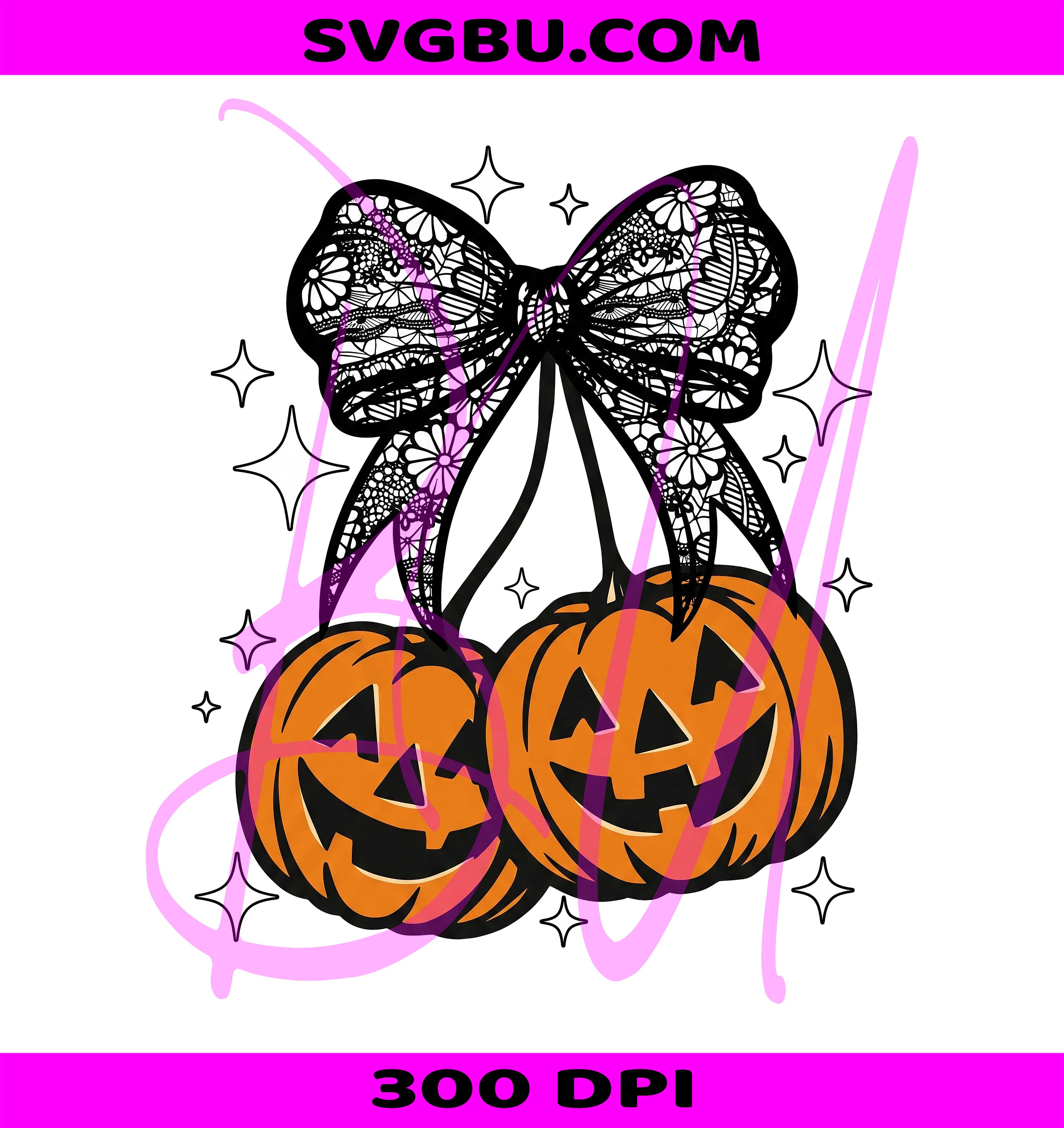 Pumpkin Cherries PNG, Autumn Girly PNG, Fall Pumpkin PNG