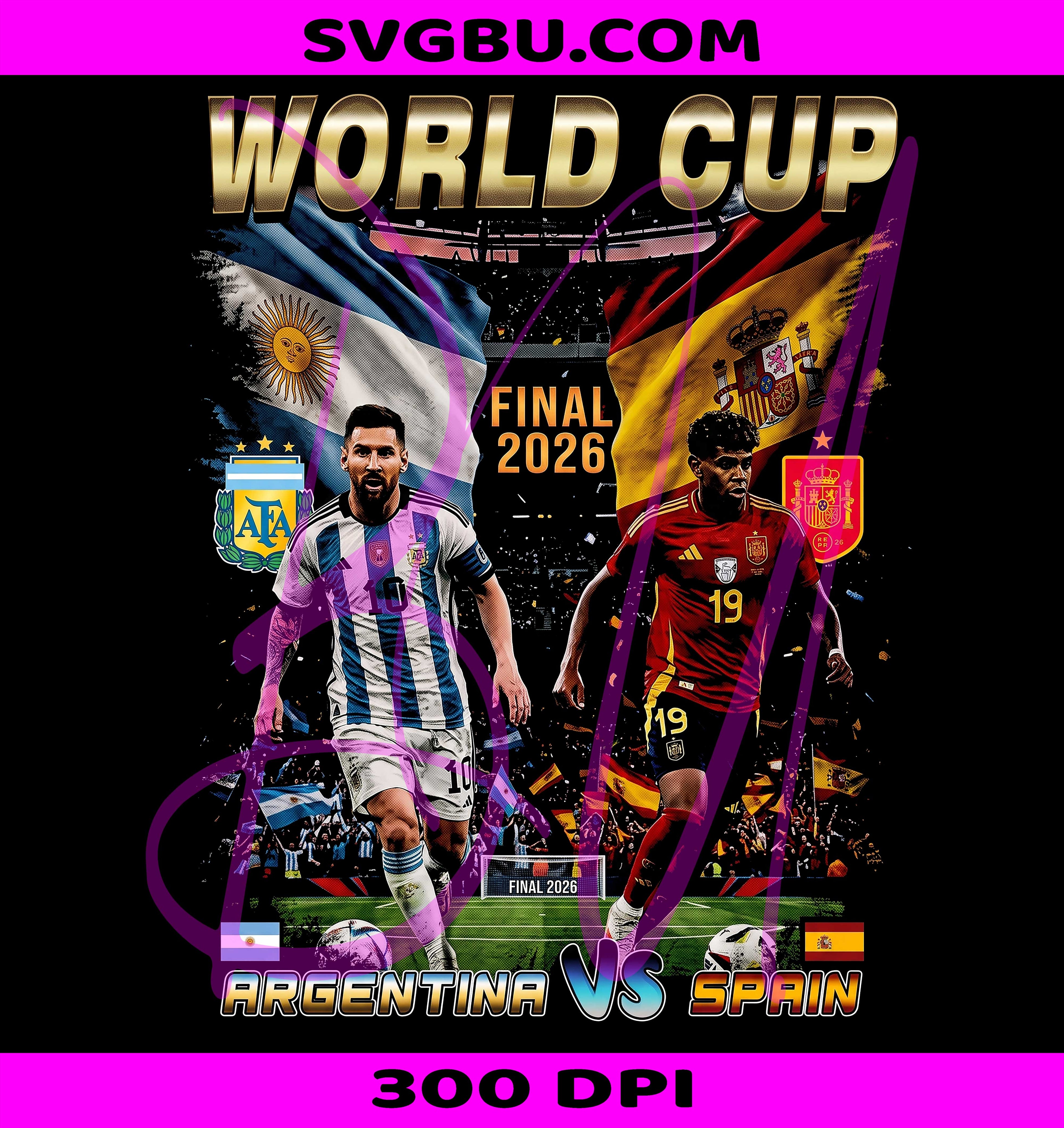 Spain vs Argentina PNG, World Cup 2026 PNG, Soccer Match Day PNG