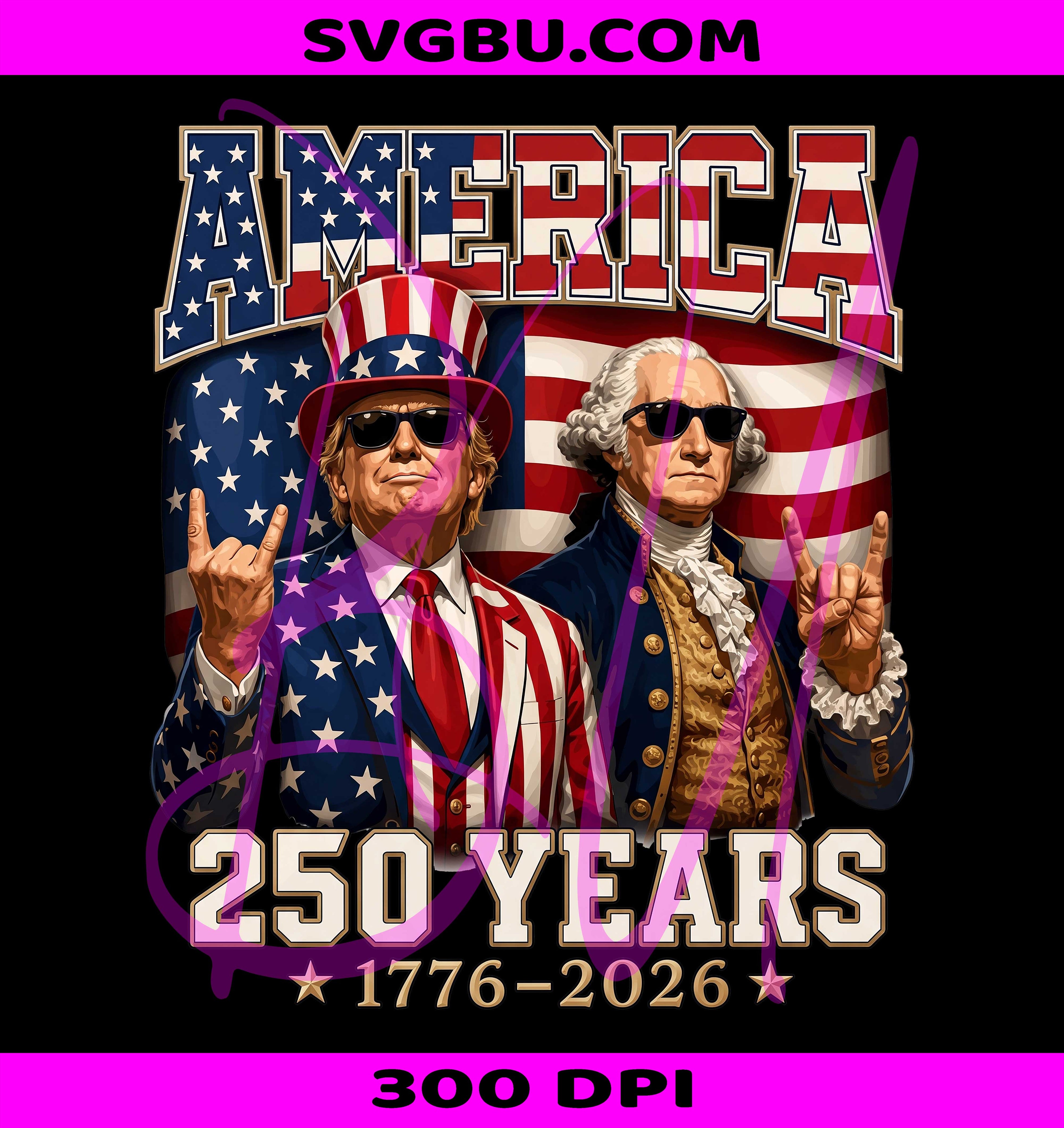 America 250 PNG, George Washington PNG, Trump Patriotic PNG