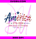 USA 250 Years PNG, Retro American Flag PNG, 1776 2026 PNG