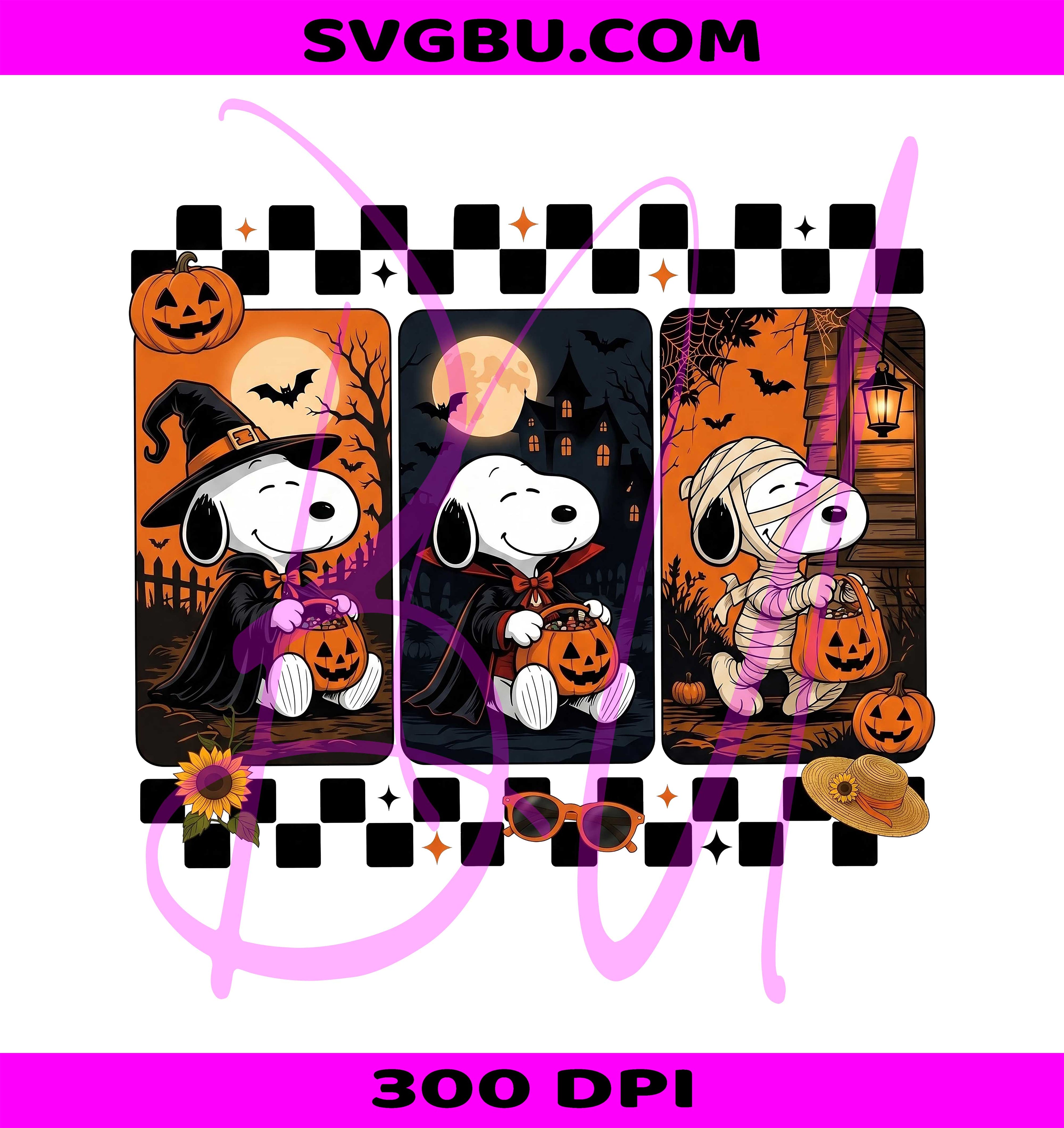 Snoopy Halloween PNG, Vintage Spooky Dog PNG, Retro Halloween PNG