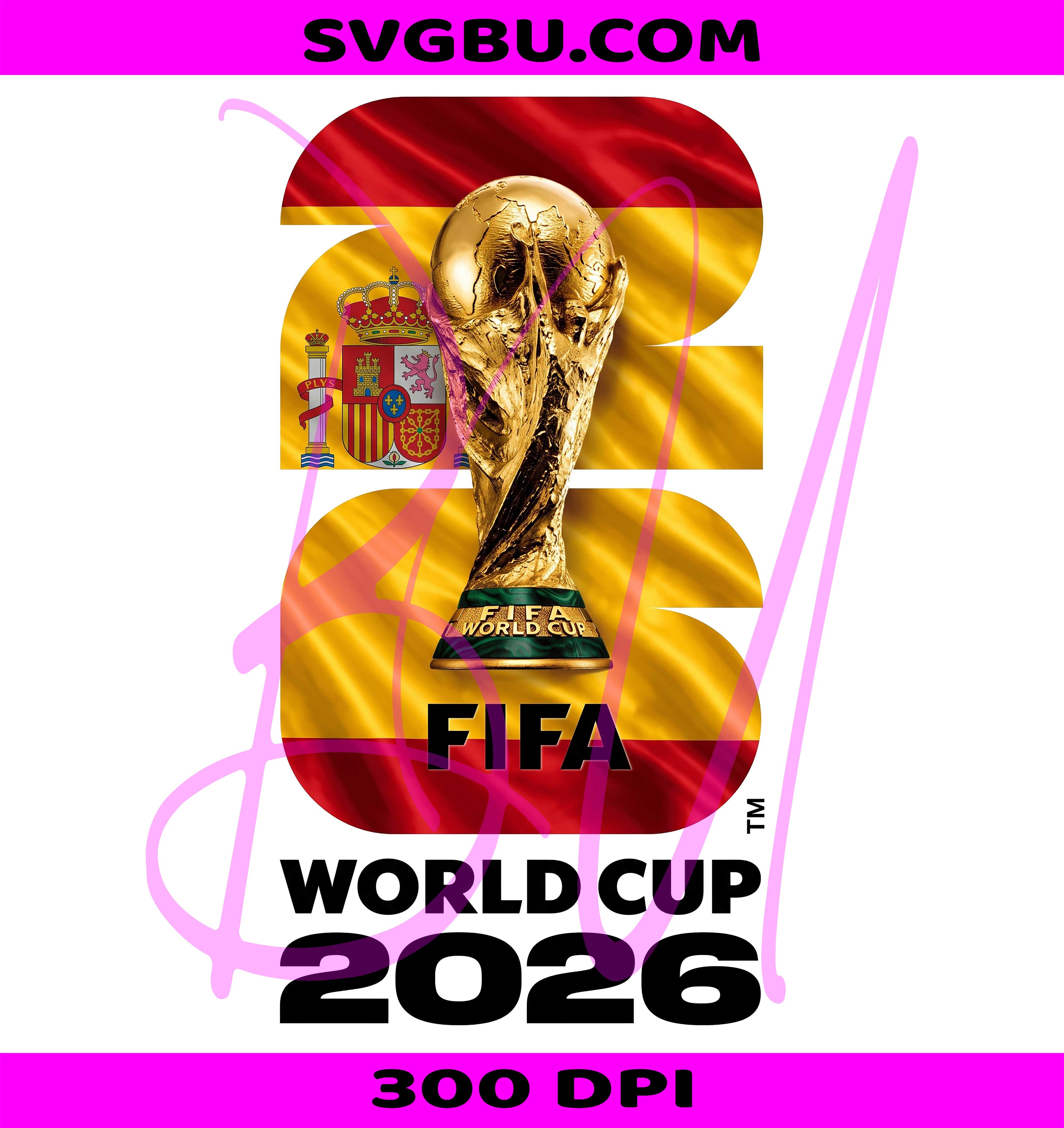 Spain World Cup 2026 PNG, Spain Flag Trophy PNG, Soccer Trophy PNG