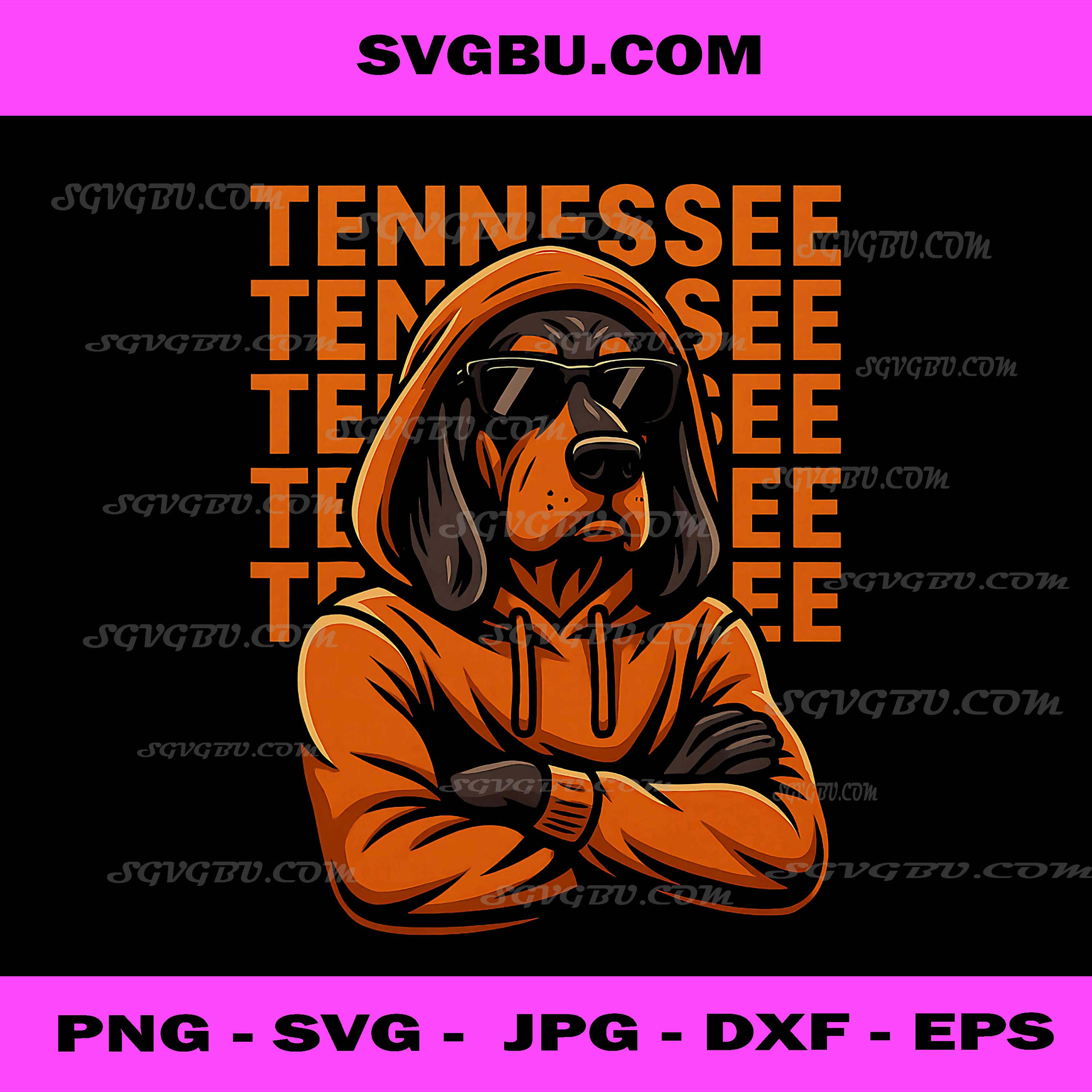 Cool Tennessee Dog Lovers Coonhound PNG, Trendy Cartoon Animal Design