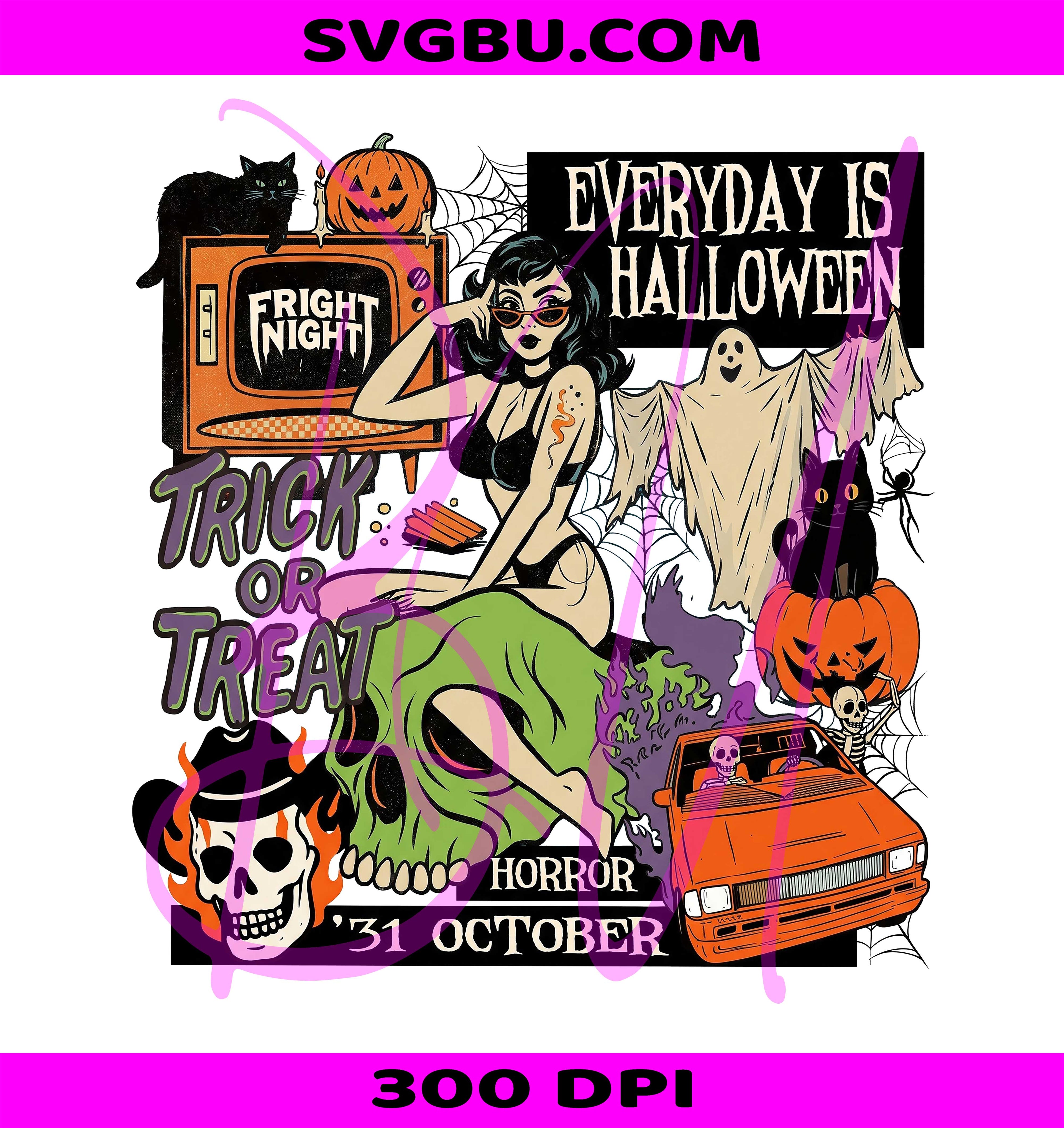 Retro Halloween Collage PNG, Vintage Witch Skeleton PNG, Pumpkin Collage PNG