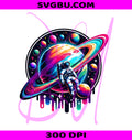 Astronaut Floating In Space Planet PNG, Outer Space Design PNG