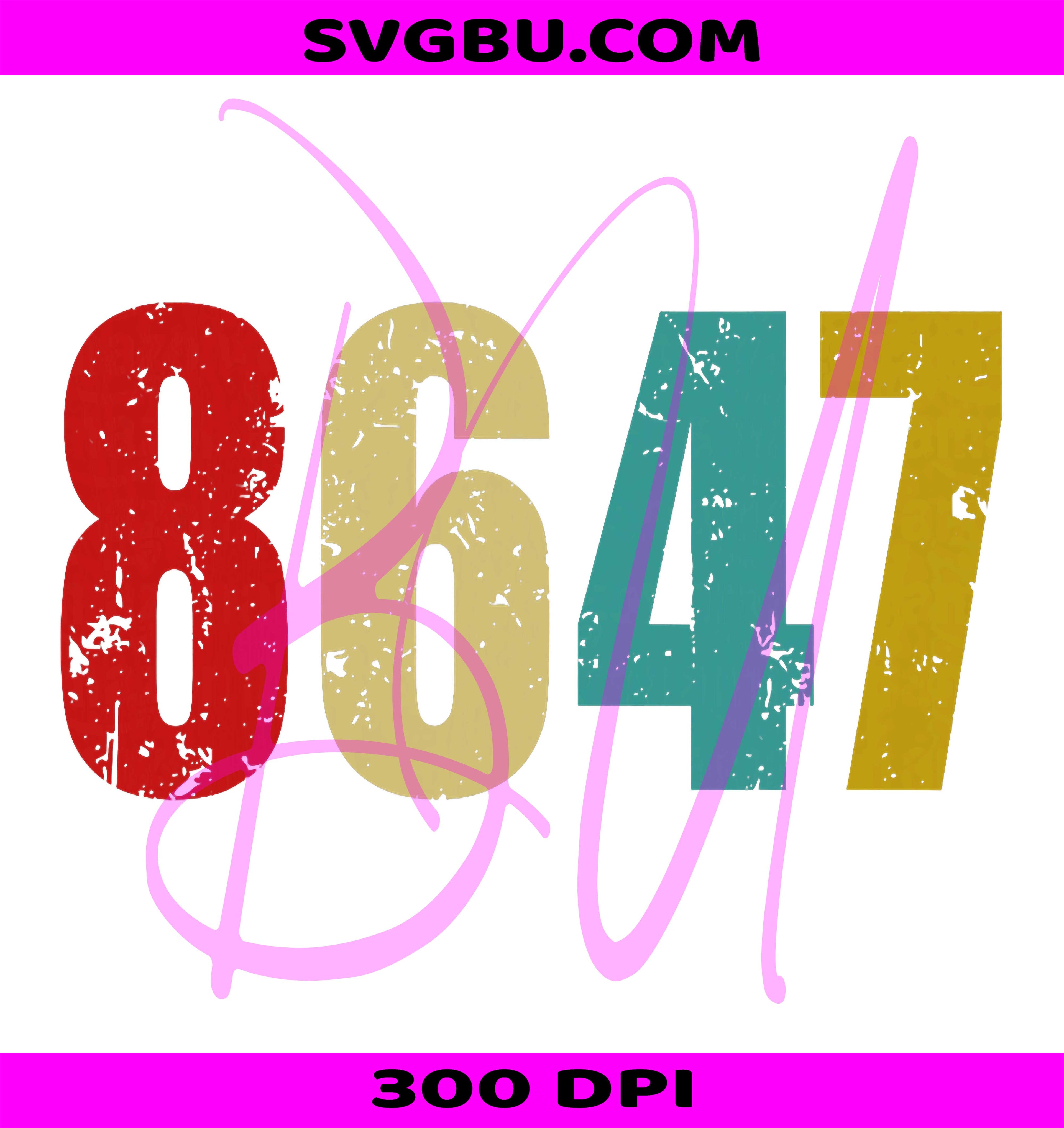 Retro Vintage 8647 Graphic PNG, 8647 Aesthetic Art Design PNG