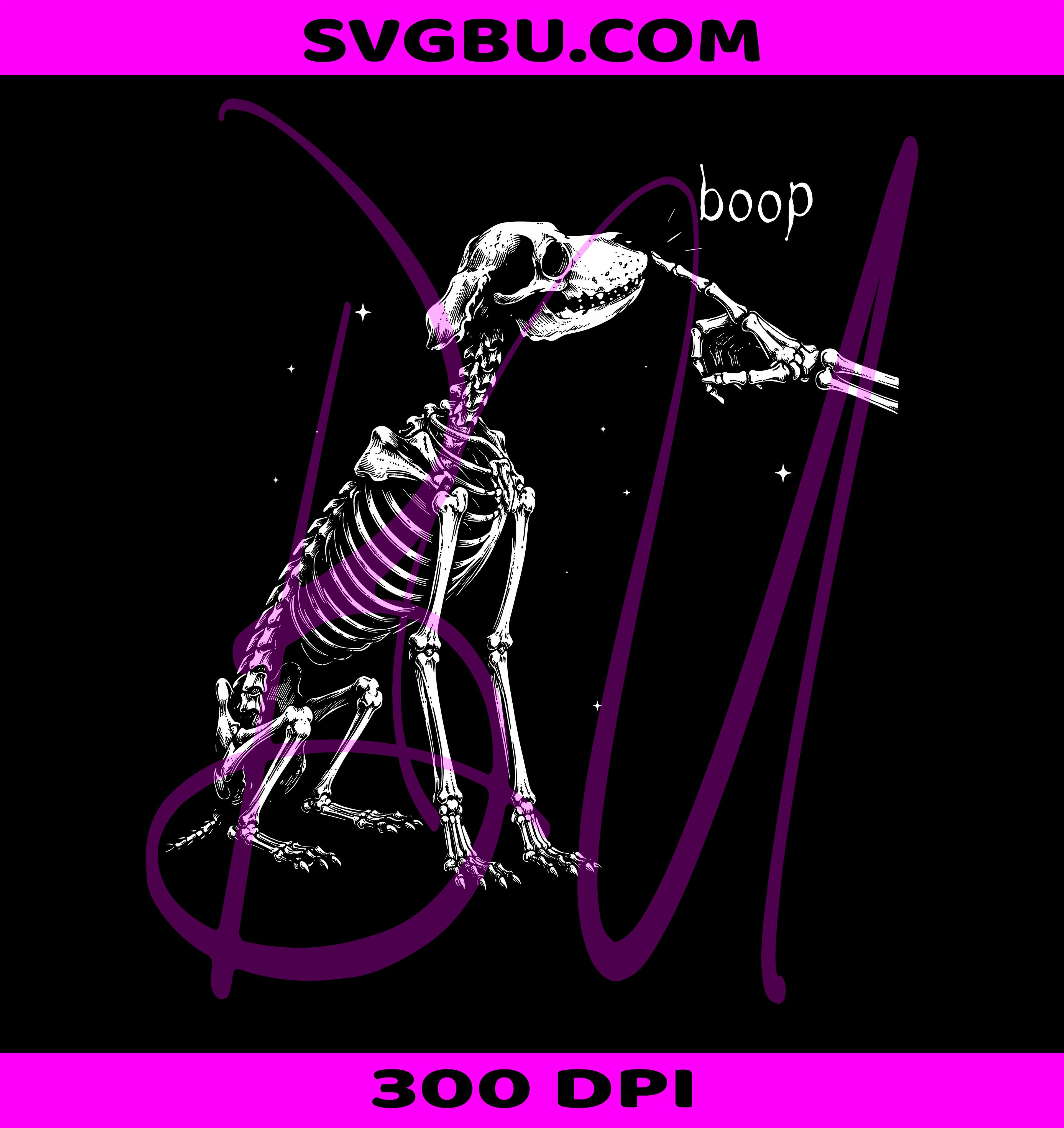 Retro Dog Skeleton PNG, Boop Halloween Dog PNG, Spooky Pet PNG