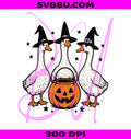 Spooky Goose PNG, Chick Or Treat PNG, Halloween Pumpkin Goose PNG