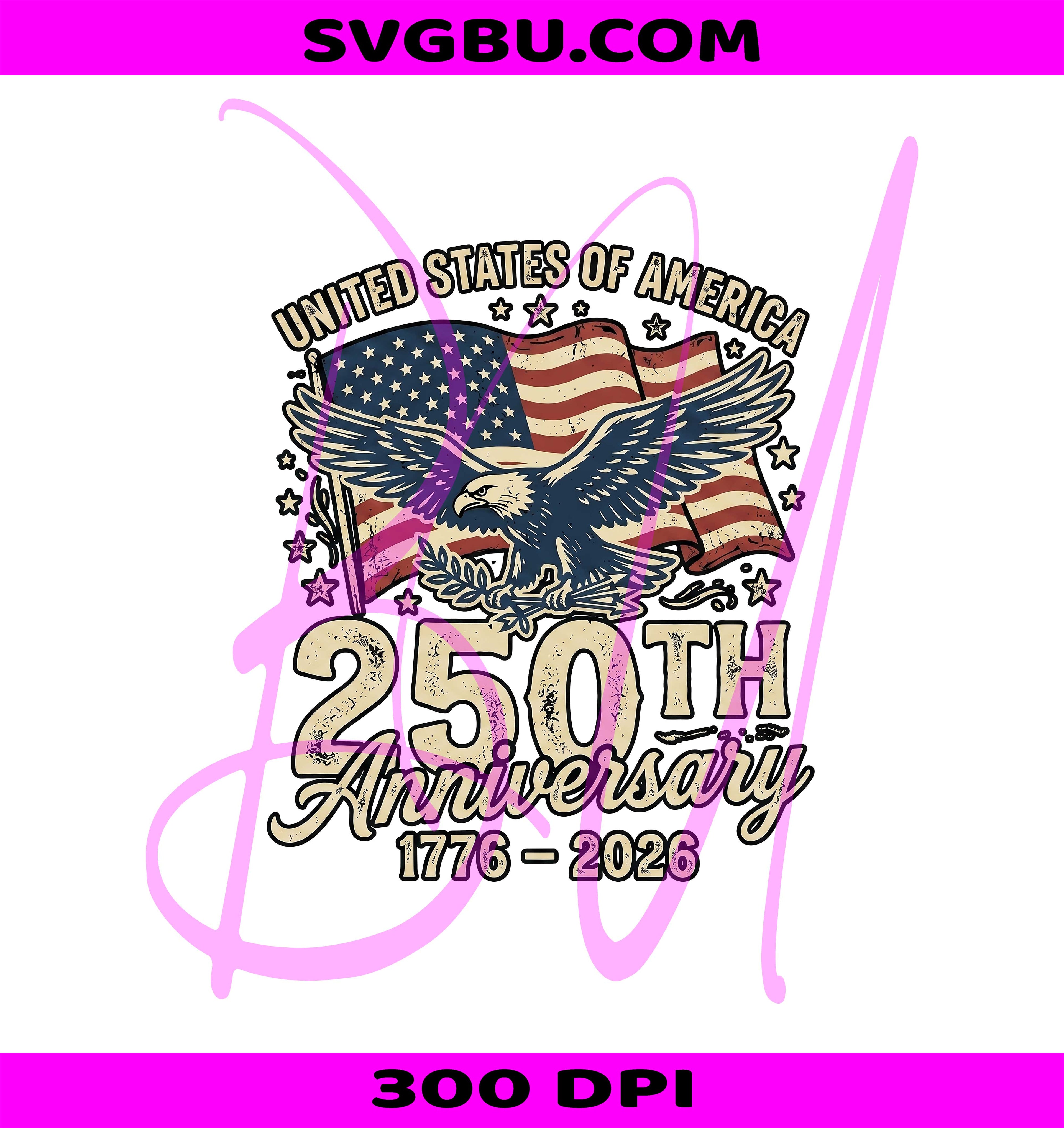 USA 250th Anniversary PNG, Patriotic American Eagle PNG