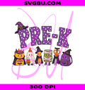 Pre-k Witch Hat Polka Dot PNG, Halloween Teacher PNG, Spooky School Supply PNG