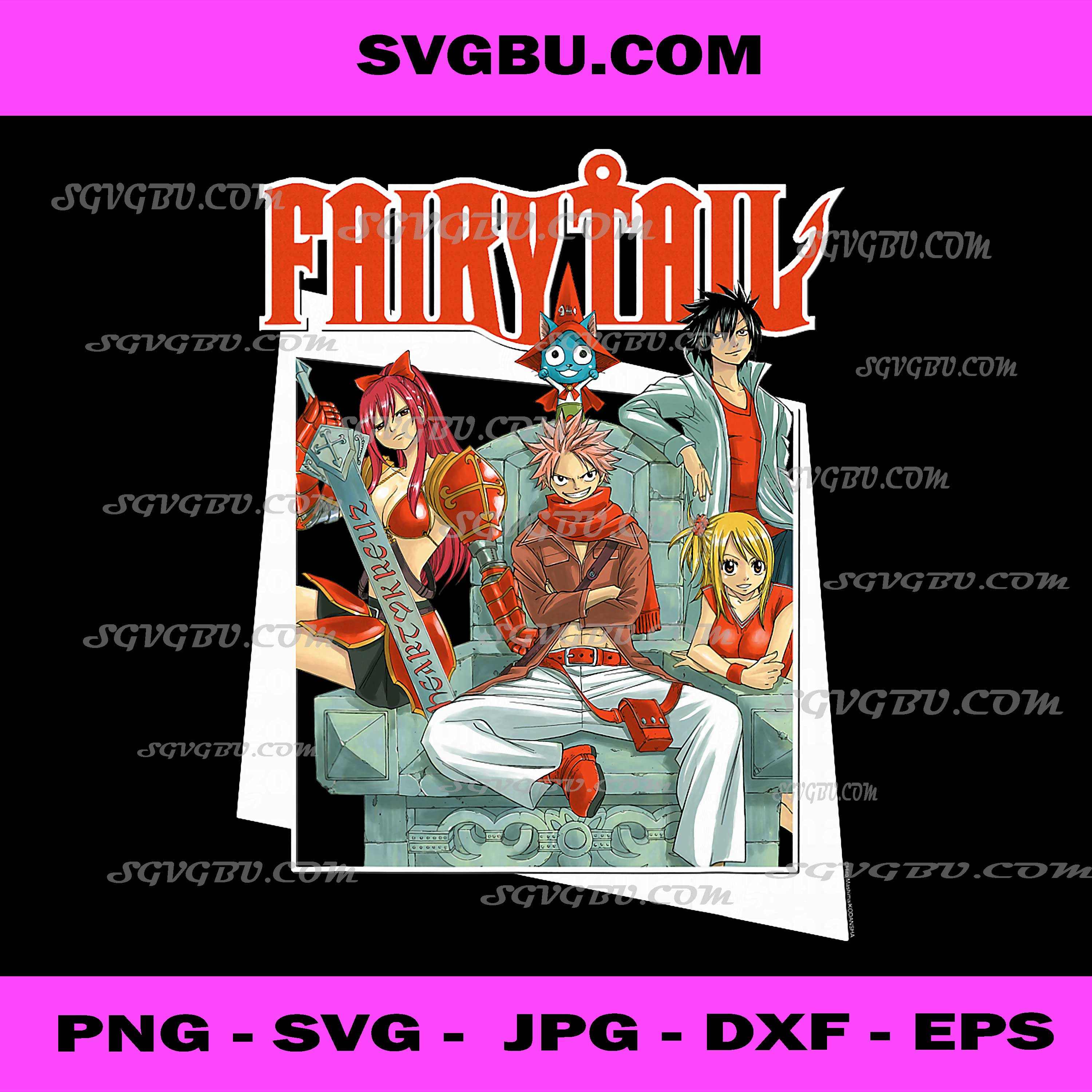 Fairy Tail Manga All Red Team Natsu PNG