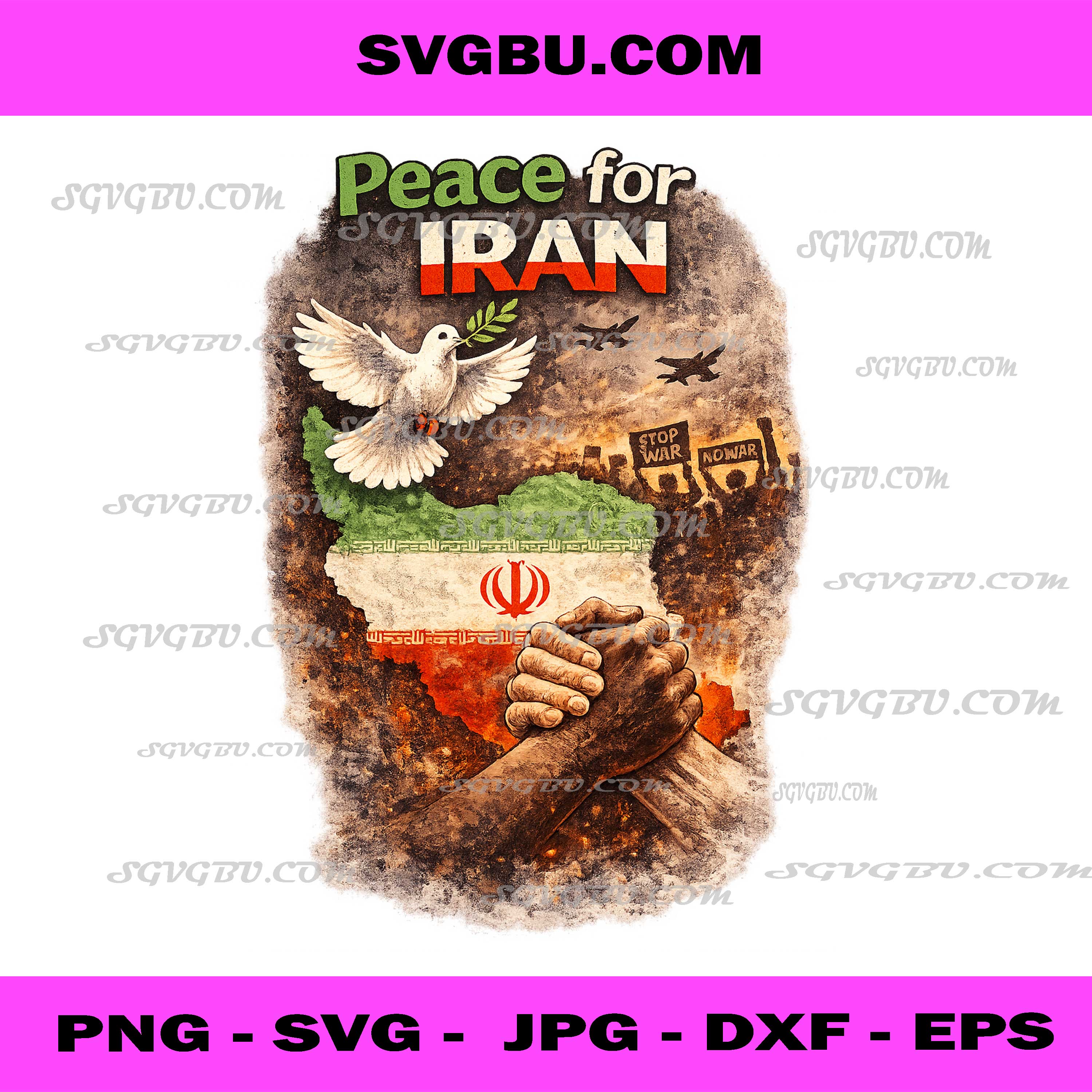 Peace For Iran Map Solidarity Dove PNG, Human Rights Symbol Art PNG