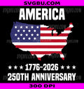America Anniversary PNG, 4th Of July 250 Years USA PNG