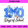 100 Days Of School PNG, Cute Blue Pencil Bow PNG, Student School PNG