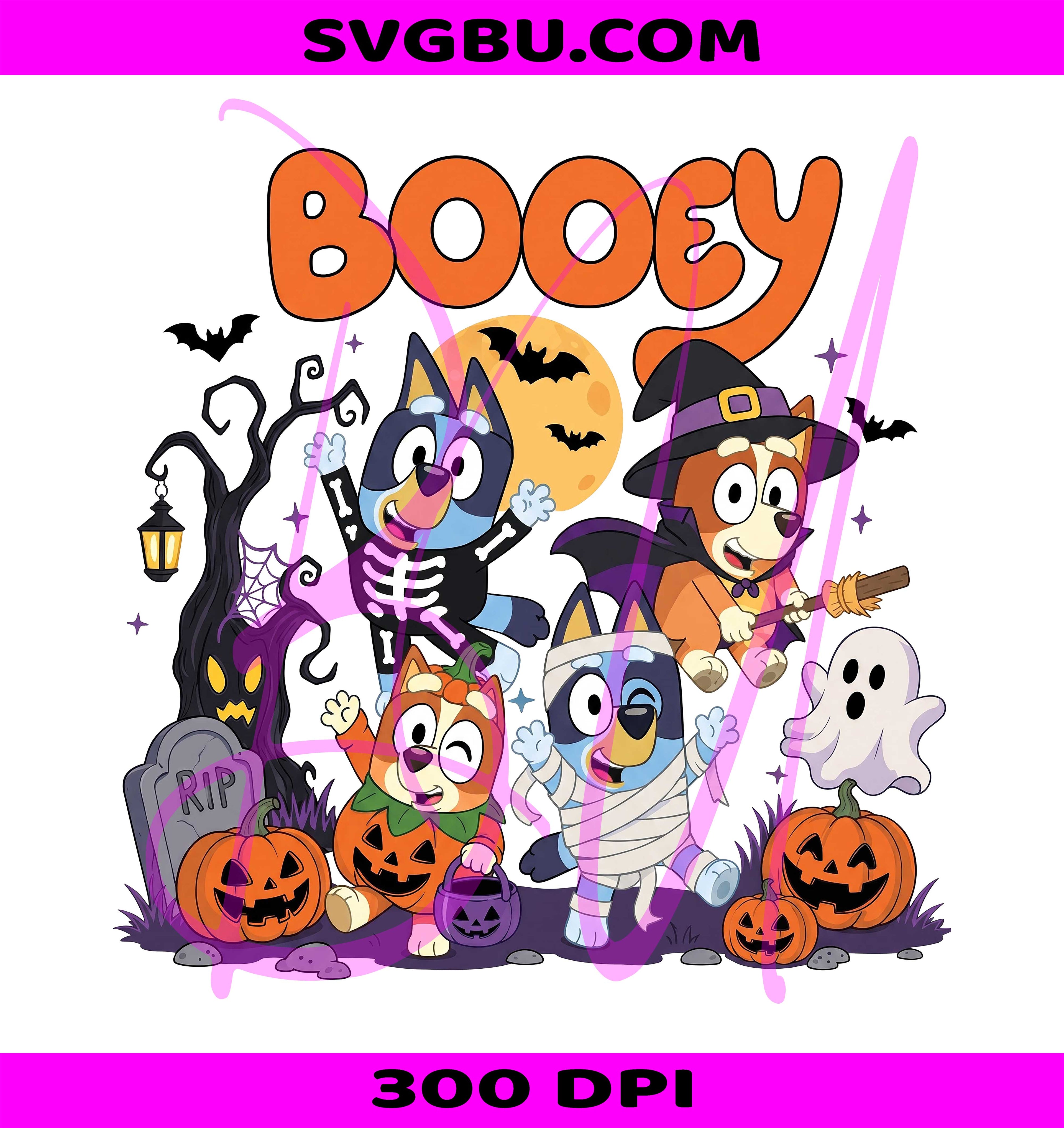 Bluey Booey PNG, Cute Halloween PNG, Halloween Cartoon PNG