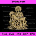 The Pieta Statue Design, Mary Holding Jesus Christian Art PNG