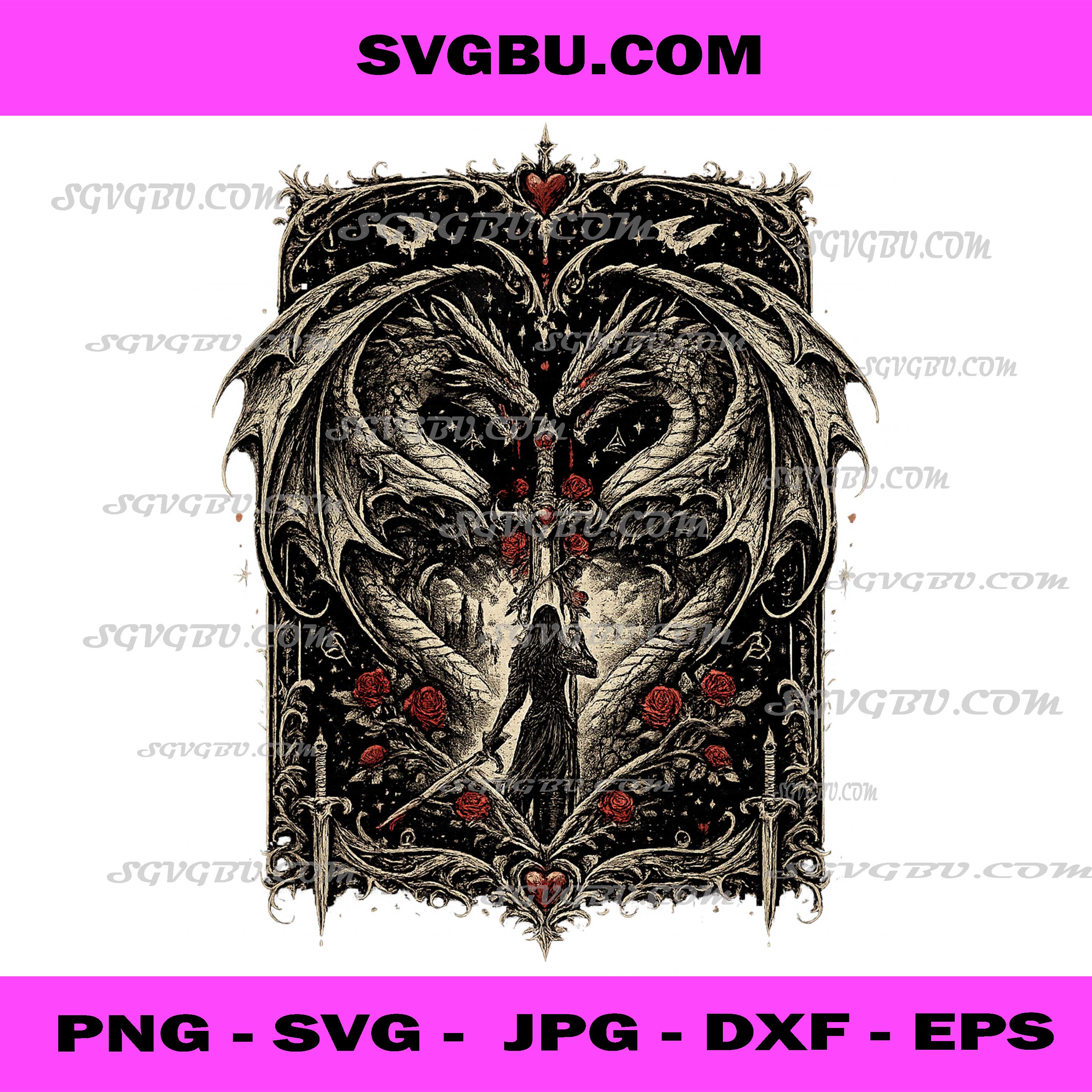 Fourth Wing Valentine PNG, Dragon Rider Love, Bookish Romance Art