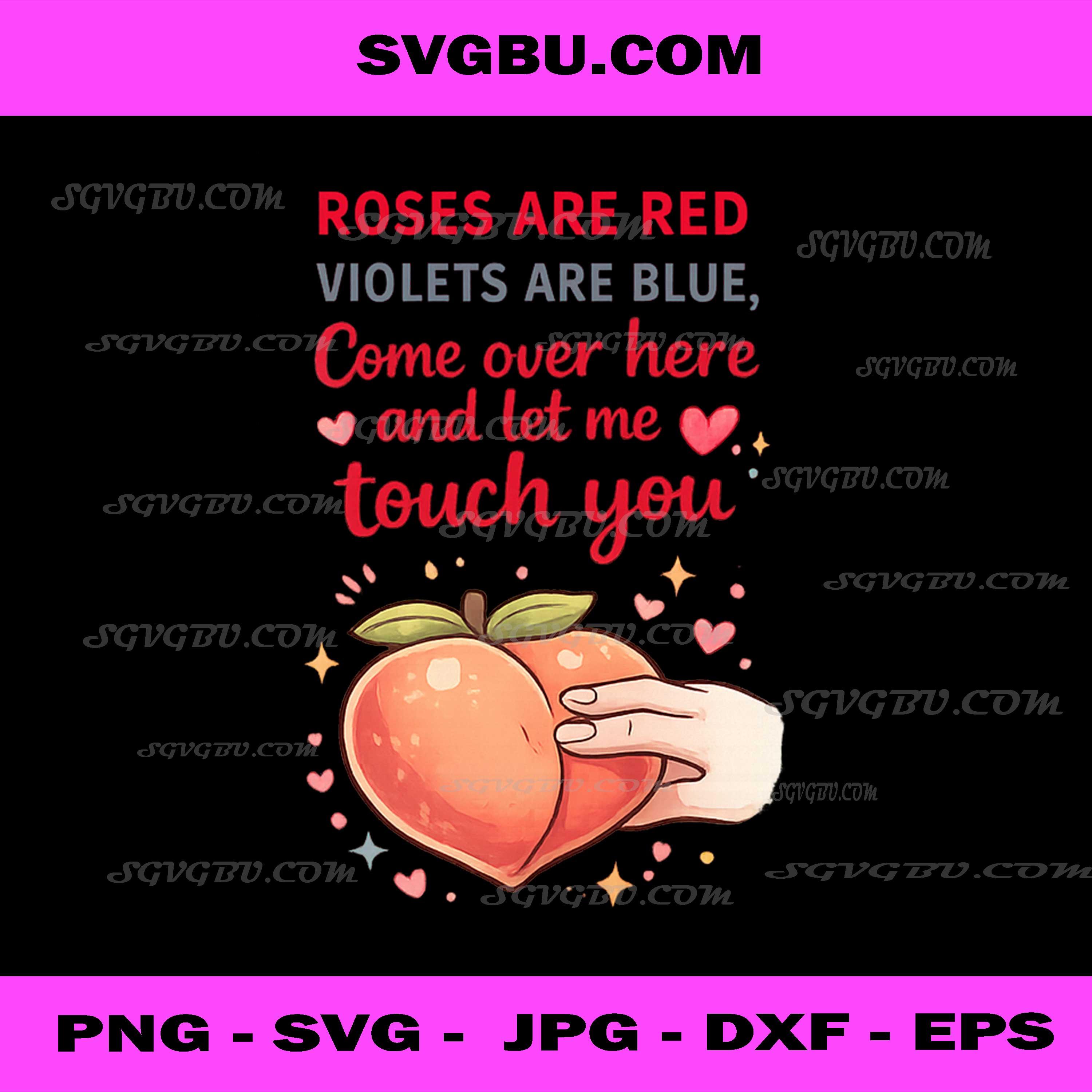 Sexy Valentine Peach Touch You PNG, Romantic Funny Love PNG