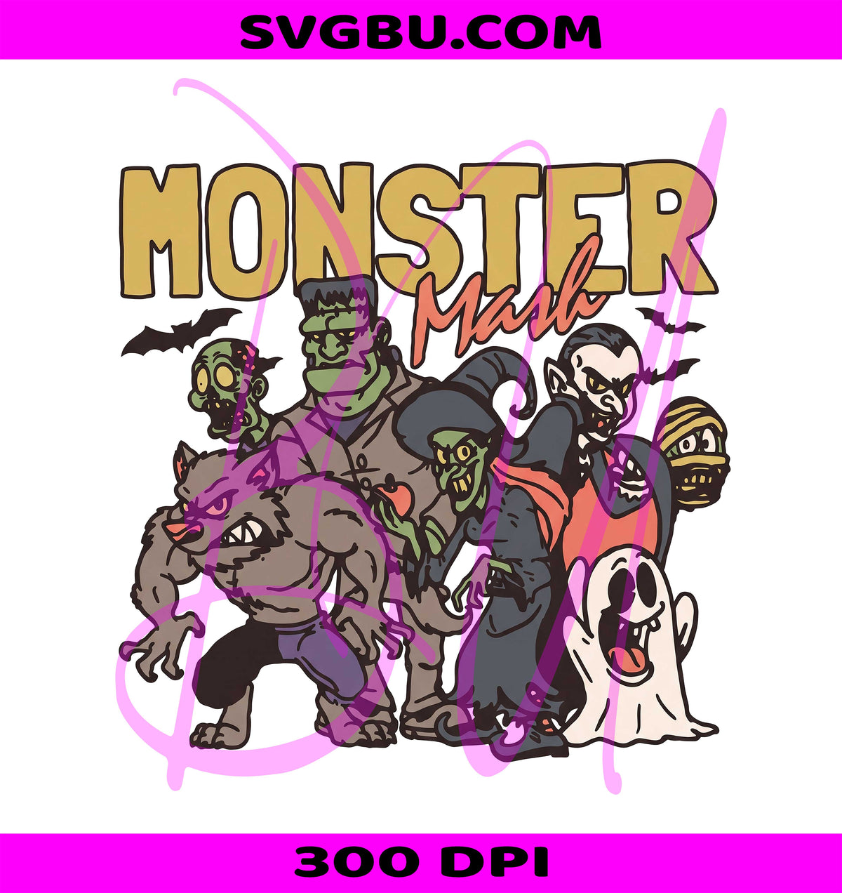 Monster Mash Halloween PNG, Retro Spooky Season PNG, Cute Halloween PNG