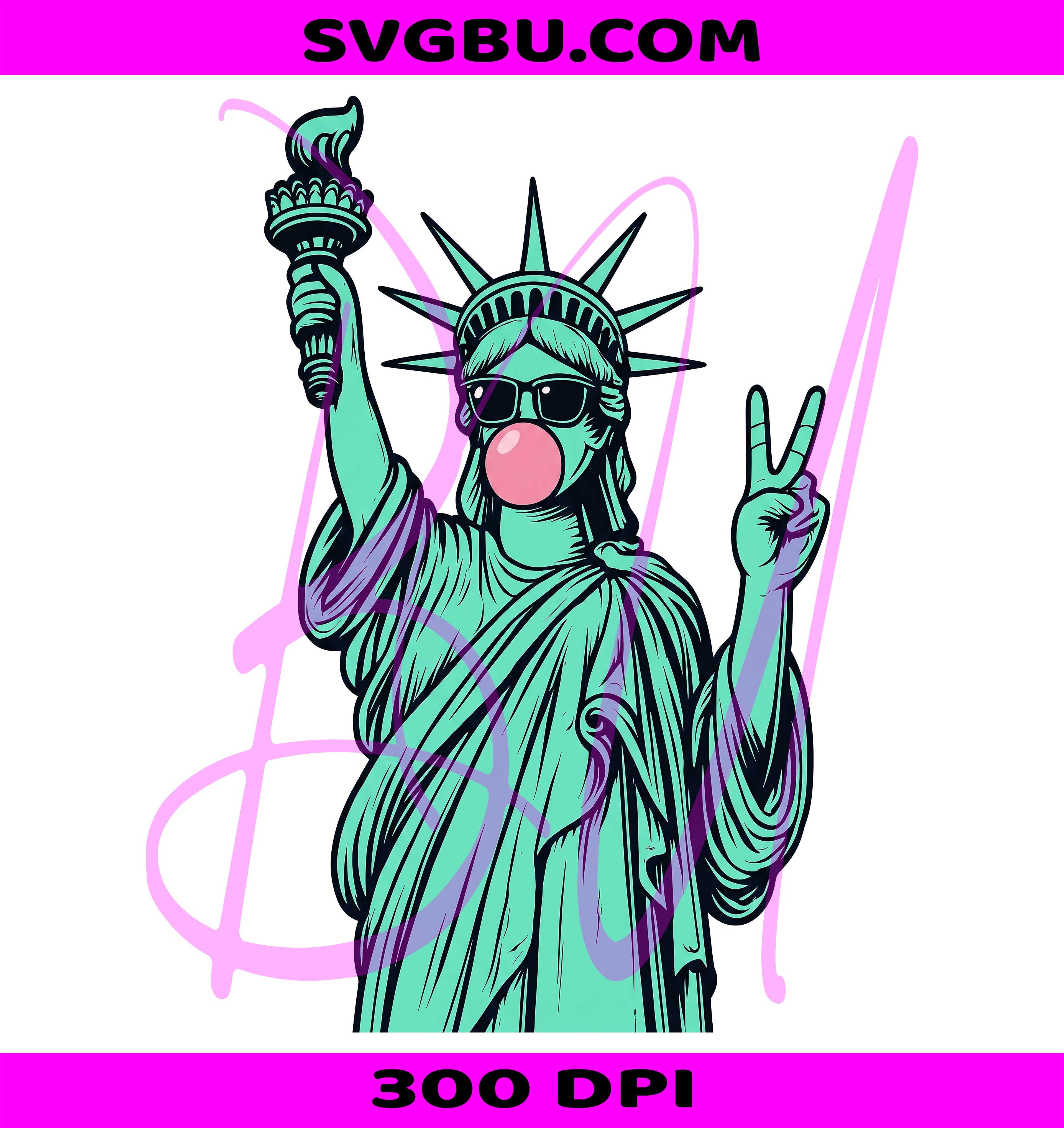 Statue Of Liberty Bubblegum PNG, Cool Statue Of Liberty PNG, Liberty Peace Sign PNG