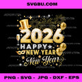 Happy New Year Party 2026, Ballon Family Matching PNG