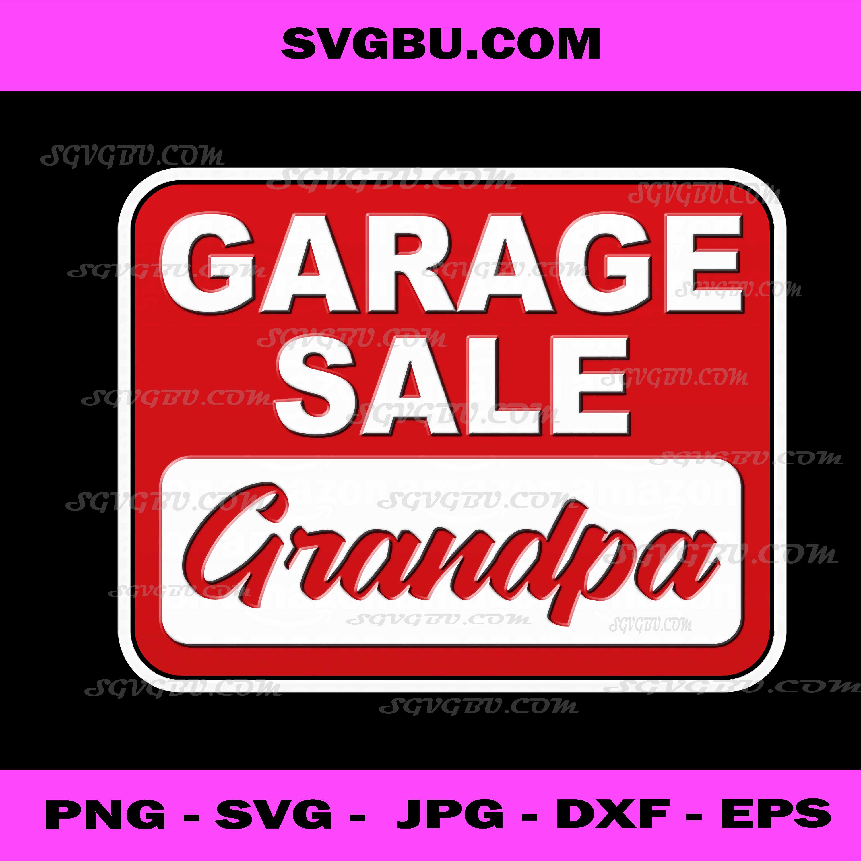 Funny Retro Garage Sale PNG, Grandpa Thrifting Humor Design